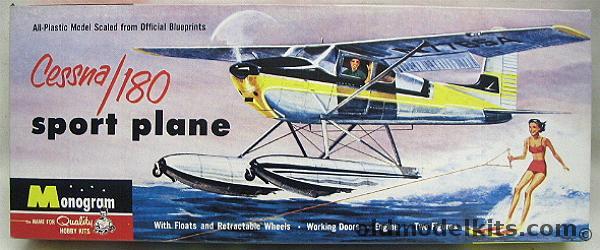 Monogram 1/41 Cessna 180 Sport Plane with Floats, 26M0100 plastic model kit